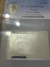 Load image into Gallery viewer, 2010 France €500 1 kilo Silver Pablo Picasso PCGS PF-69 DCAM Mintage 500 POP 1