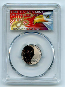 2020 W 5C Jefferson Nickel Reverse Proof PCGS PR70 FDOI Thomas Cleveland Eagle Signed - First-American-Modern-Coins