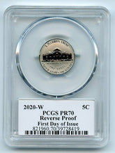 Load image into Gallery viewer, 2020 W 5C Jefferson Nickel Reverse Proof PCGS PR70 FDOI Thomas Cleveland Arrows Signed - First-American-Modern-Coins