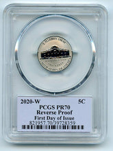 Load image into Gallery viewer, 2020 W 5C Jefferson Nickel Reverse Proof PCGS PR70 FDOI Thomas Cleveland Native Signed - First-American-Modern-Coins