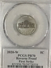 Load image into Gallery viewer, 2020 W Jefferson Nickel PCGS Reverse Proof PR70DCAM First Strike Leonard Buckley