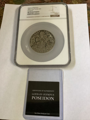 2021 Tuvalu Gods of Olympus Poseidon 5oz Silver Coin NGC MS 70
