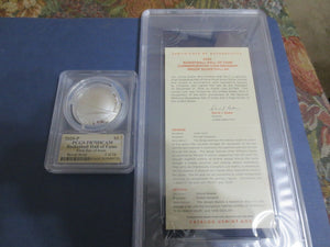 2020 P SILVER $1 BASKETBALL HOF PCGS PR70DCAM FDOI BYRON SCOTT SIGNED 1 OF 24.