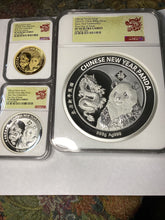 Load image into Gallery viewer, 2022 China Silver &amp; Gold New Year Celebration Panda Ultra High Relief 3-pc Proof
