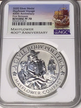 Load image into Gallery viewer, 2020 W Mayflower Voyage Silver NGC PF70 Reverse Proof First Release