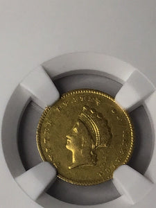 1855 O Indian Gold Dollar NGC XF