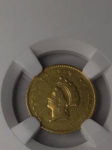 1855 O Indian Gold Dollar NGC XF