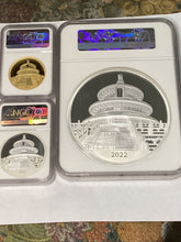 Load image into Gallery viewer, 2022 China Silver &amp; Gold New Year Celebration Panda Ultra High Relief 3-pc Proof