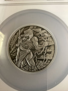 2021 Tuvalu Gods of Olympus Zeus 5oz Silver Coin NGC MS 70