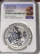 Load image into Gallery viewer, 2020 W Mayflower Voyage Silver NGC PF70 Reverse Proof First Release