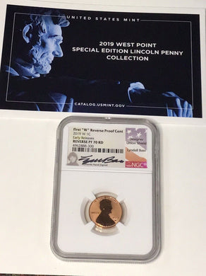 2019 W Proof Lincoln Cent Lyndall Bass Signed NGC PF70 Reverse Early Release