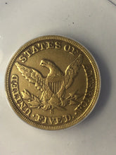 Load image into Gallery viewer, 1862 S $5 Gold ANACS VF 30 Liberty Half Eagle