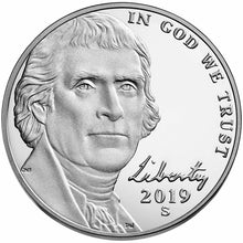 Load image into Gallery viewer, 2019 S Jefferson Nickel Gem Proof