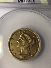 Load image into Gallery viewer, 1862 S $5 Gold ANACS VF 30 Liberty Half Eagle