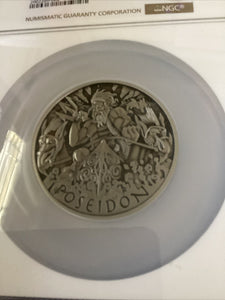 2021 Tuvalu Gods of Olympus Poseidon 5oz Silver Coin NGC MS 70
