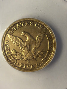 1862 S $5 Gold ANACS VF 30 Liberty Half Eagle