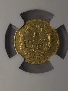 1855 O Indian Gold Dollar NGC XF