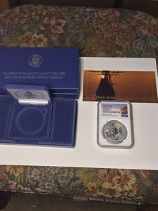 2020 W Mayflower Voyage Silver NGC PF70 Reverse Proof First Release