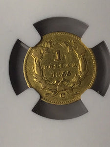 1855 O Indian Gold Dollar NGC XF