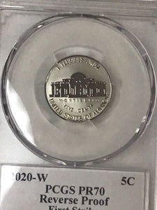 2020-W Jefferson Nickel Reverse PR70 FDOI PCGS  Signed Jamie Franki