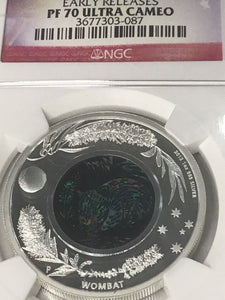 2012 Australian 1 oz Silver OPAL Year of the Womba Proof  NGC PF70 Early Release