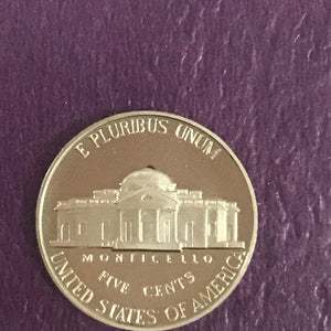 1990 S Jefferson Nickel Proof