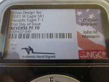 Load image into Gallery viewer, 2021 American Eagle Reverse Proof Two-Coin Set Designer Edition NGC FDI PF70