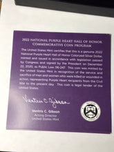 Load image into Gallery viewer, 2022 W Colorized Purple Heart Silver Dollar Box And COA  - NO COIN