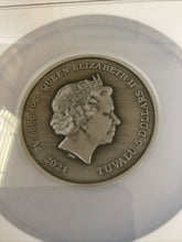 Load image into Gallery viewer, 2021 Tuvalu Gods of Olympus Poseidon 5oz Silver Coin NGC MS 70