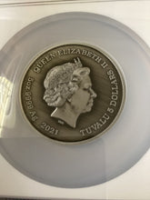 Load image into Gallery viewer, 2021 Tuvalu Gods of Olympus Zeus 5oz Silver Coin NGC MS 70