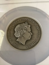 Load image into Gallery viewer, 2021 Tuvalu Gods of Olympus Poseidon 5oz Silver Coin NGC MS 70