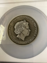 Load image into Gallery viewer, 2021 Tuvalu Gods of Olympus Zeus 5oz Silver Coin NGC MS 70