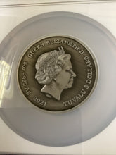 Load image into Gallery viewer, 2021 Tuvalu Gods of Olympus Zeus 5oz Silver Coin NGC MS 70