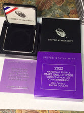 Load image into Gallery viewer, 2022 W Colorized Purple Heart Silver Dollar Box And COA  - NO COIN