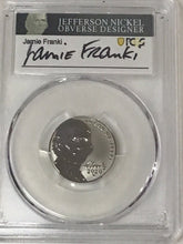 Load image into Gallery viewer, 2020-W Jefferson Nickel Reverse PR70 FDOI PCGS  Signed Jamie Franki