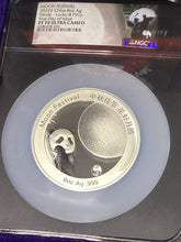 Load image into Gallery viewer, 2022 Z Lucky 8 Privy Moon Festival Panda 8 oz. Silver NGC PF70 First Day of Issue