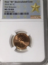 Load image into Gallery viewer, 2019 W WEST POINT NGC MS70 FIRST RELEASE LINCOLN CENT Star Label