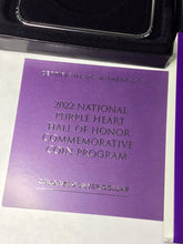Load image into Gallery viewer, 2022 W Colorized Purple Heart Silver Dollar Box And COA  - NO COIN
