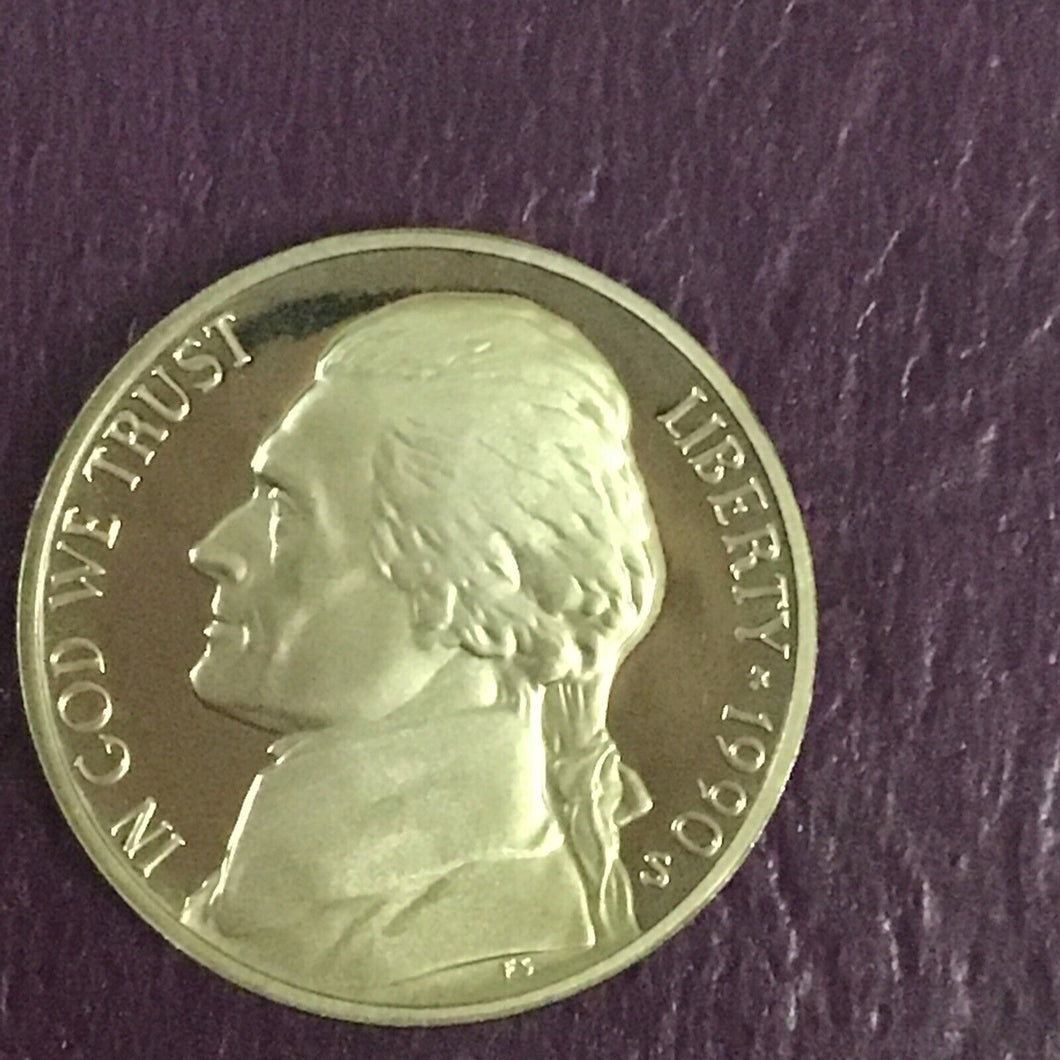 1990 S Jefferson Nickel Proof