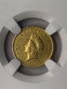 1855 O Indian Gold Dollar NGC XF