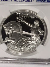 Load image into Gallery viewer, 2017 Tokelau Creatures Myth &amp; Legend Poseidon High relief $5 Silver NGC PF70 ER