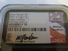 Load image into Gallery viewer, 2021 American Eagle Reverse Proof Two-Coin Set Designer Edition NGC FDI PF70