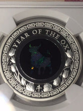 Load image into Gallery viewer, 2021 Australia OPAL LUNAR Year the OX 1 oz Silver Proof NGC PF70 Early Release