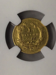 1855 O Indian Gold Dollar NGC XF