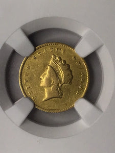 1855 O Indian Gold Dollar NGC XF