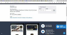 Load image into Gallery viewer, 2020 W Mayflower Voyage British 2 GOLD Coin set PF70 FR Signed Miles Standish.
