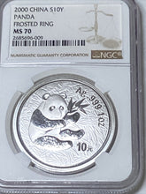 Load image into Gallery viewer, 2000 China S10Y Panda, Frosted Ring NGC MS70