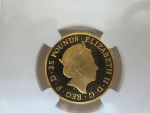 2020 W Mayflower Voyage British TWO GOLD 1/4 OZ. NGC PF70 ULTRA CAMEO FIRST RELEASE.