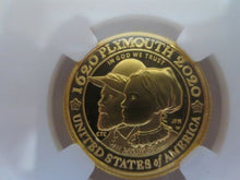 Load image into Gallery viewer, 2020 W Mayflower Voyage British TWO GOLD 1/4 OZ. NGC PF70 ULTRA CAMEO FIRST RELEASE.