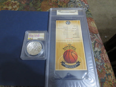 2020-P $1 Proof Silver Basketball Hall Of Fame PR70 PCGS FDOI Byron Scott 1 of 24 with COA Slab - First-American-Modern-Coins